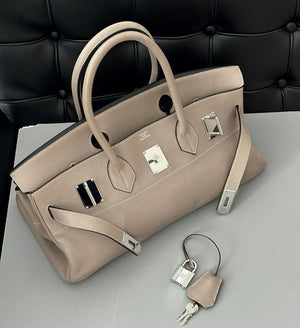 Hermès Birkin Shoulder 42 Gris Tourterelle TC Palladium hardware