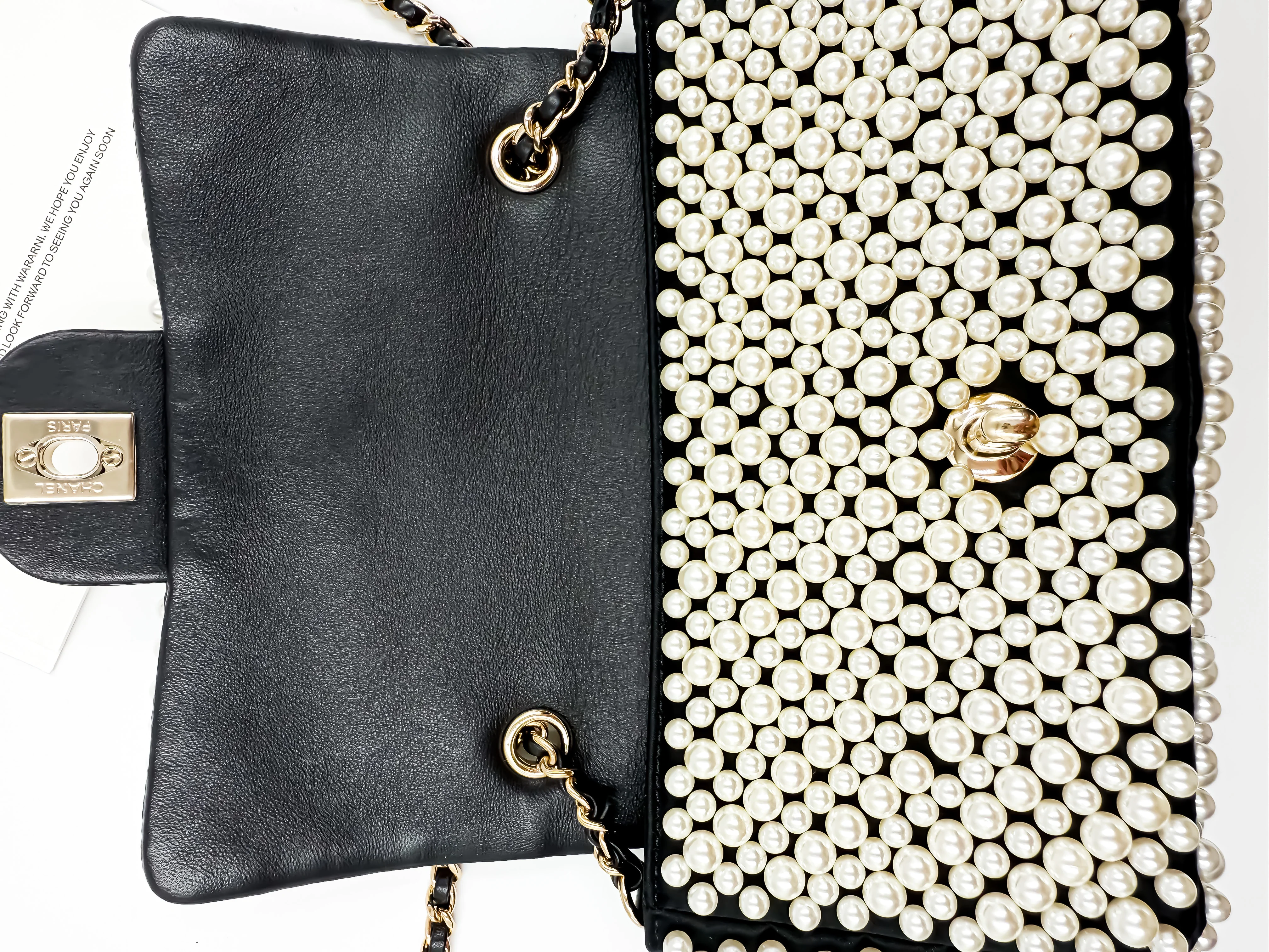 Chanel 19S Pearl-Embellished Mini Rectangular Flap Bag