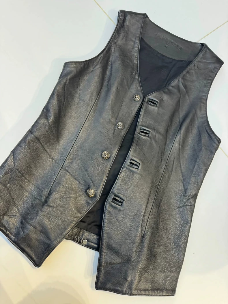 Chrome Hearts vintage leather vest