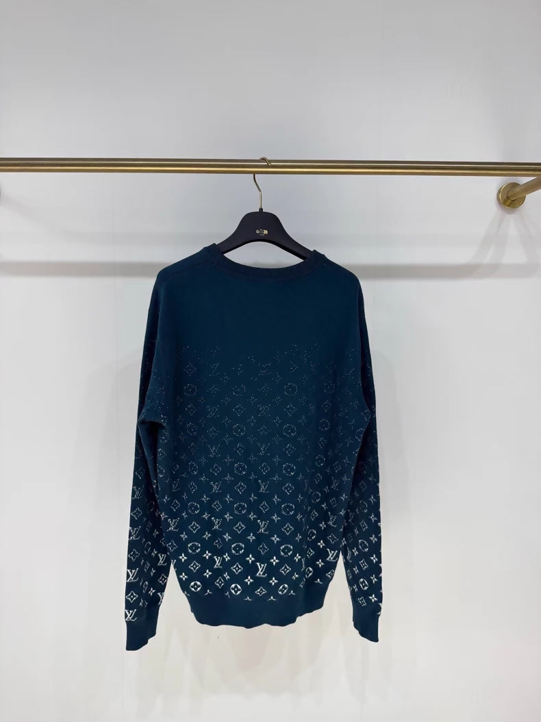 Louis Vuitton logo print knit sweatshirt