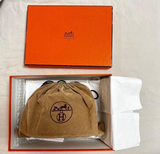 HERMES 80s KELLY 20 two Color’s Burgundy  Black Box Calf leather