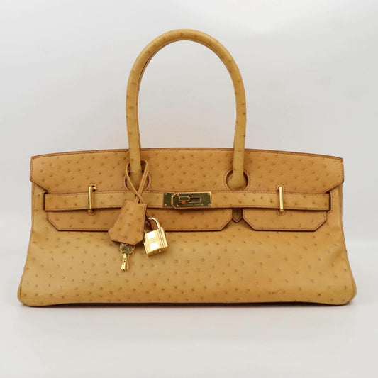 Hermes JPG Birkin Shoulder Natural Sable ostrich leather gold hardware