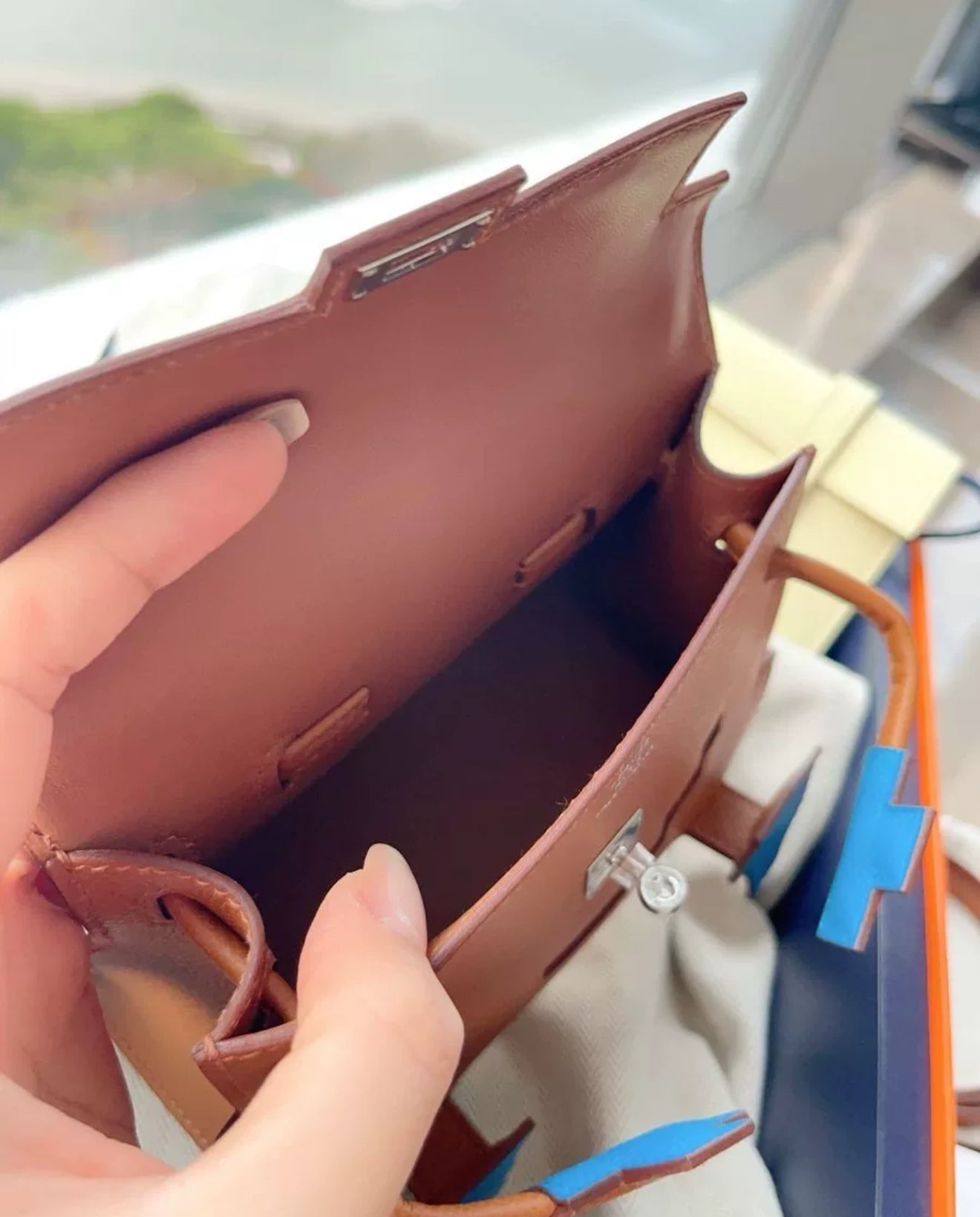 Hermès Kelly Doll Picto Gold/Zanzibar/Field/Milton Epsom Palladium Hardware