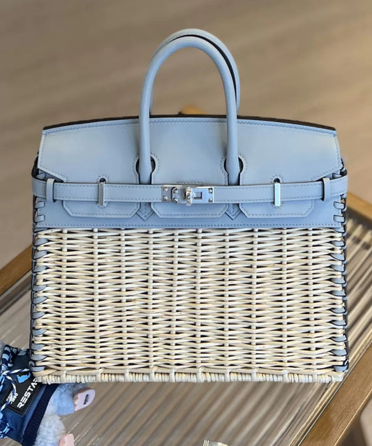 Hermès Birkin 25 Picnic Blue Glacier Swift Leather Palladium Hardware
