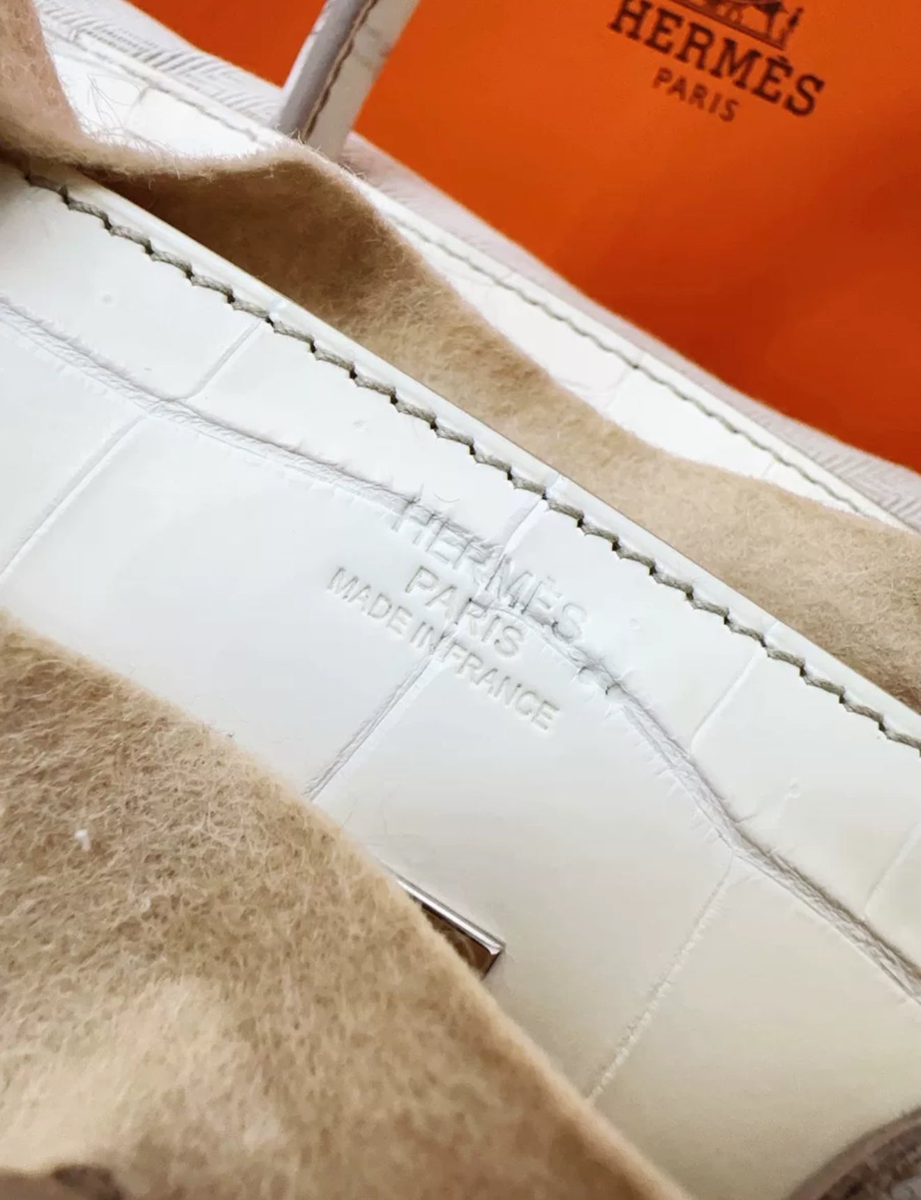 Hermes birkin 30 Himalaya Crocodile Leather Palladium Hardware
