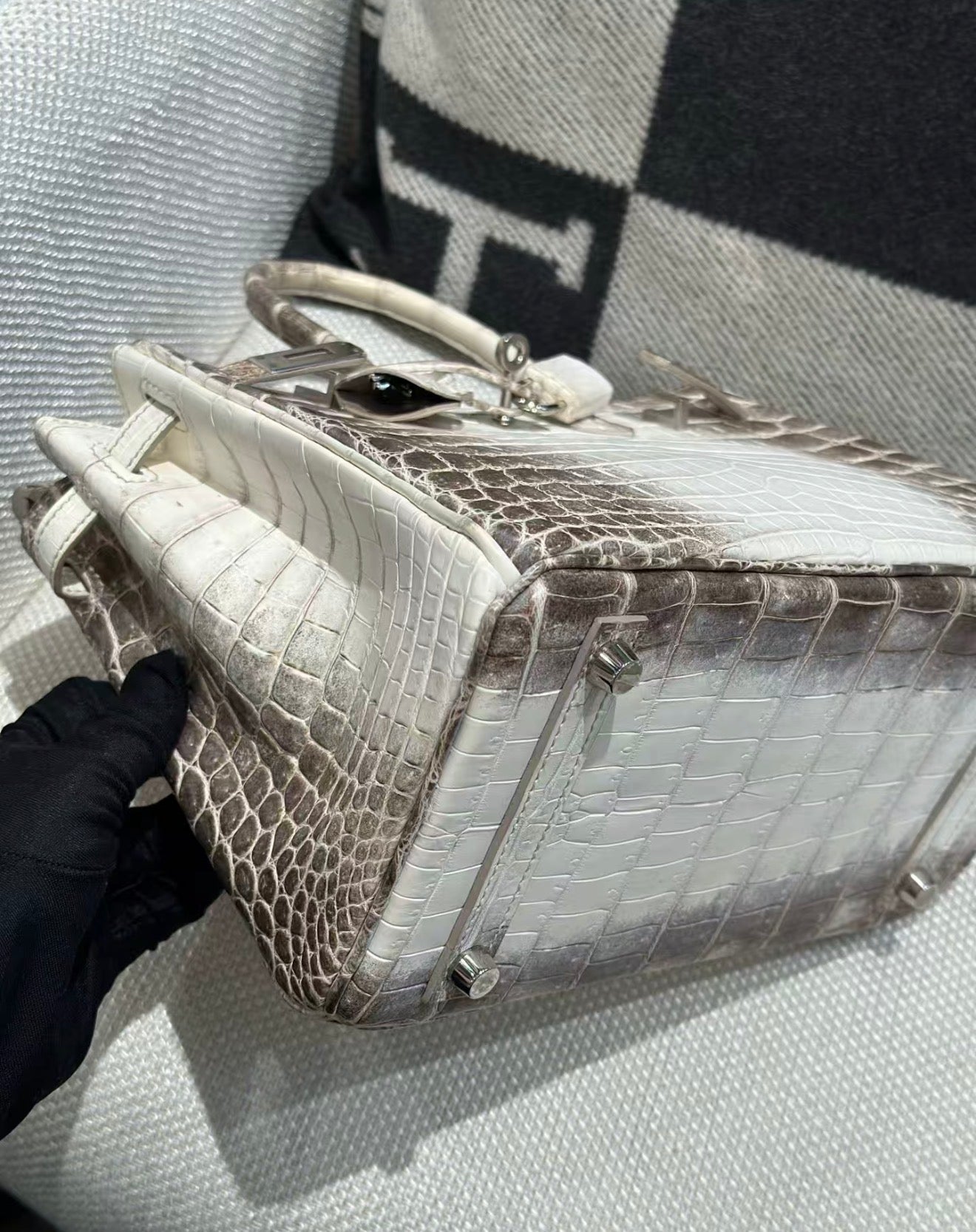 Hermes Birkin 25 Himalaya palladium hardware