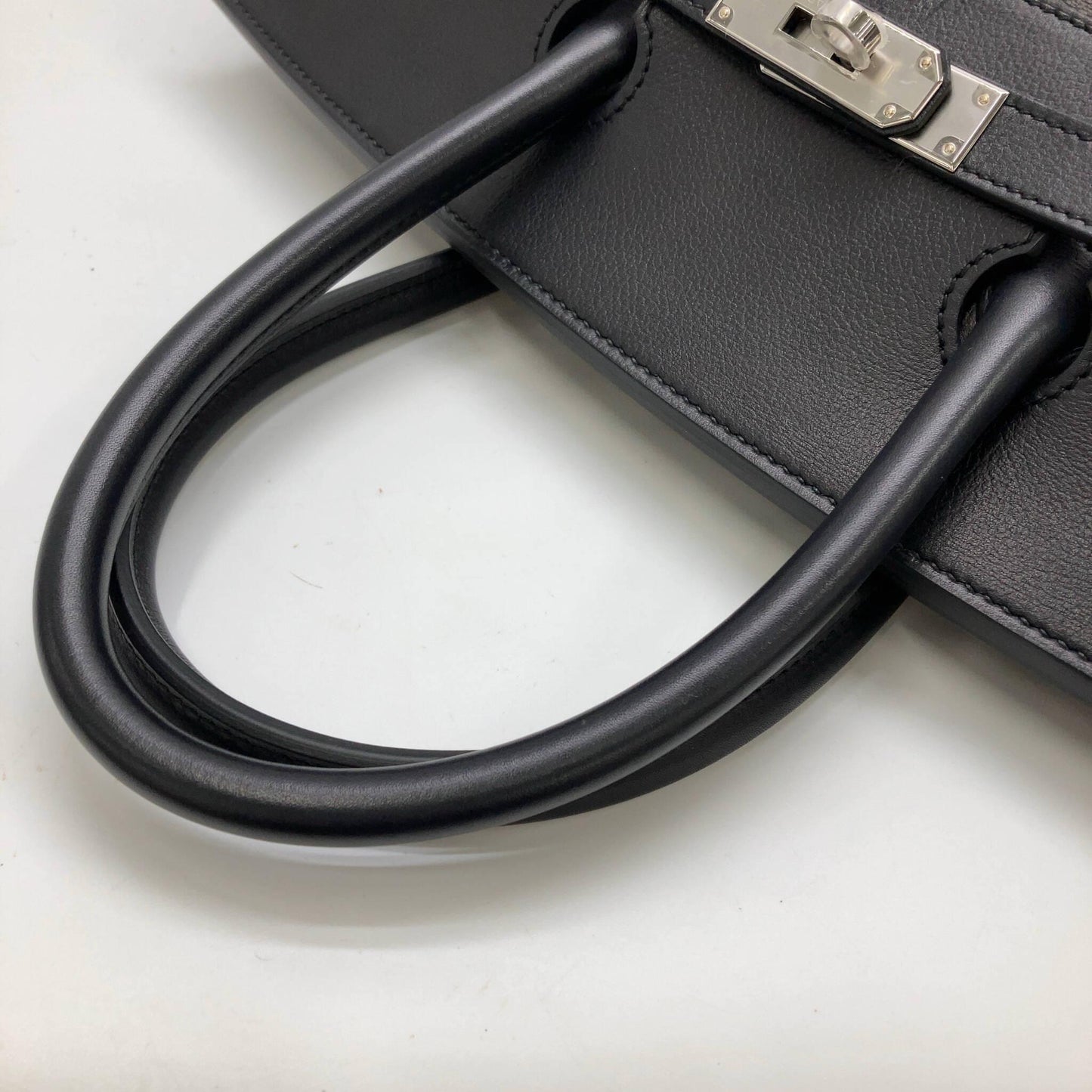 Hermes Anate Fringe Birkin 35 Black Evergrain Handbag