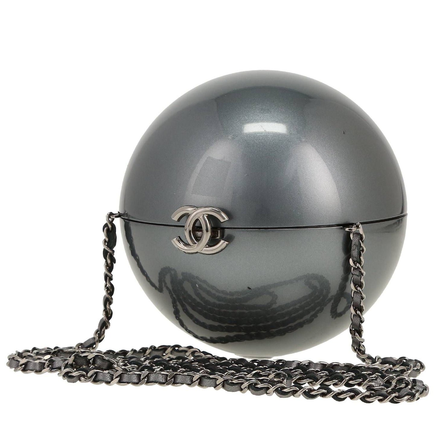 Rare Chanel 2010 Grey Pearl Minaudière