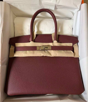 Hermes Birkin 30 Rouge H Togo leather Palladium hardware
