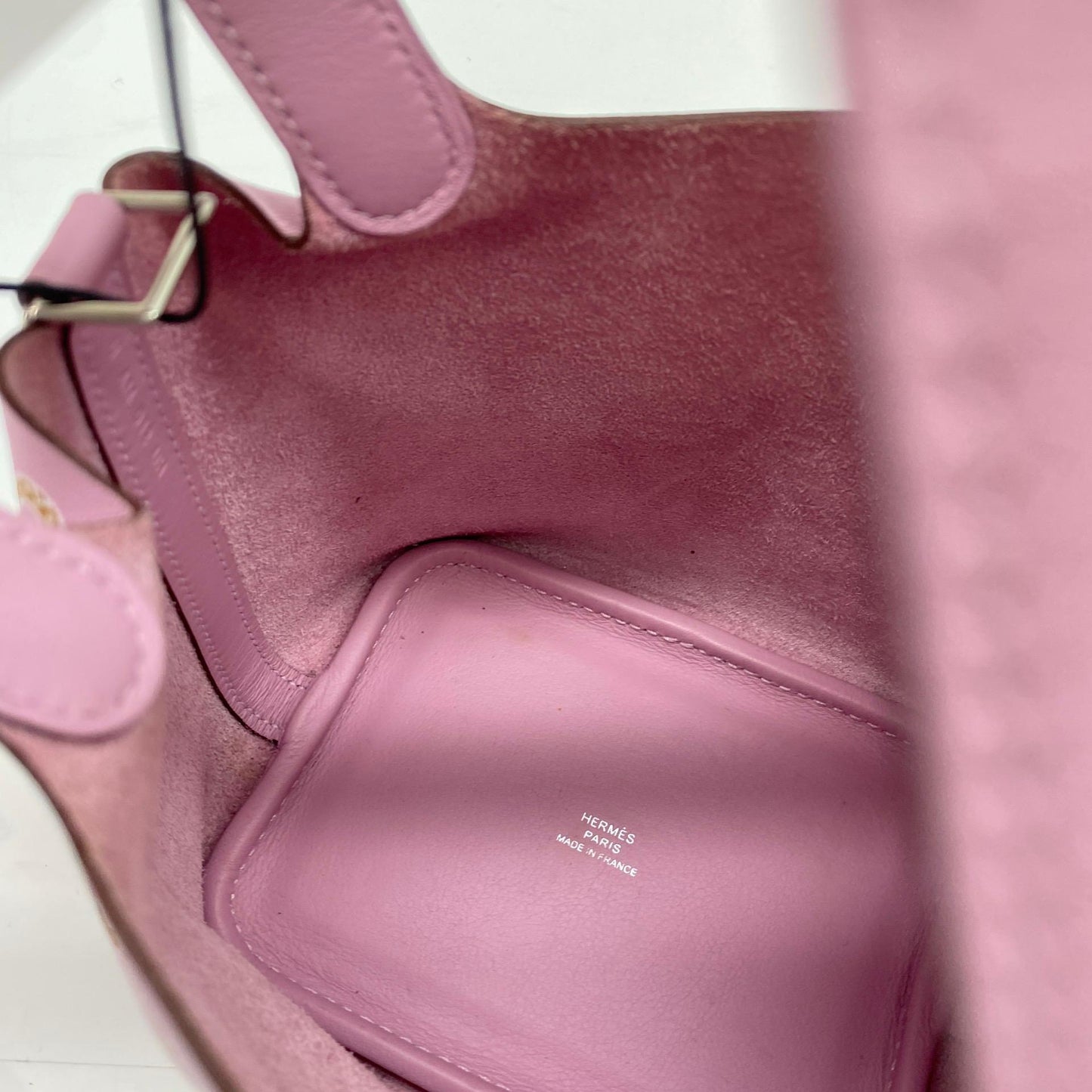 HERMÈS LUCKY DAISY MICRO PICOTIN 14, SWIFT, MAUVE SYLVESTRE