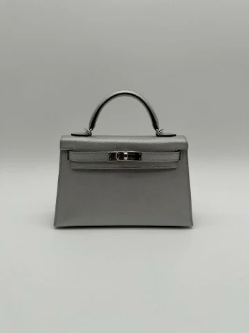 Hermès Kelly 20 Argent Chèvre PHW K 2025
