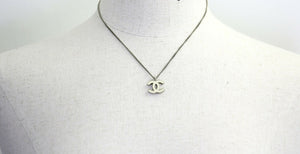 Chanel Vintage 02C Enamel White CC Necklace