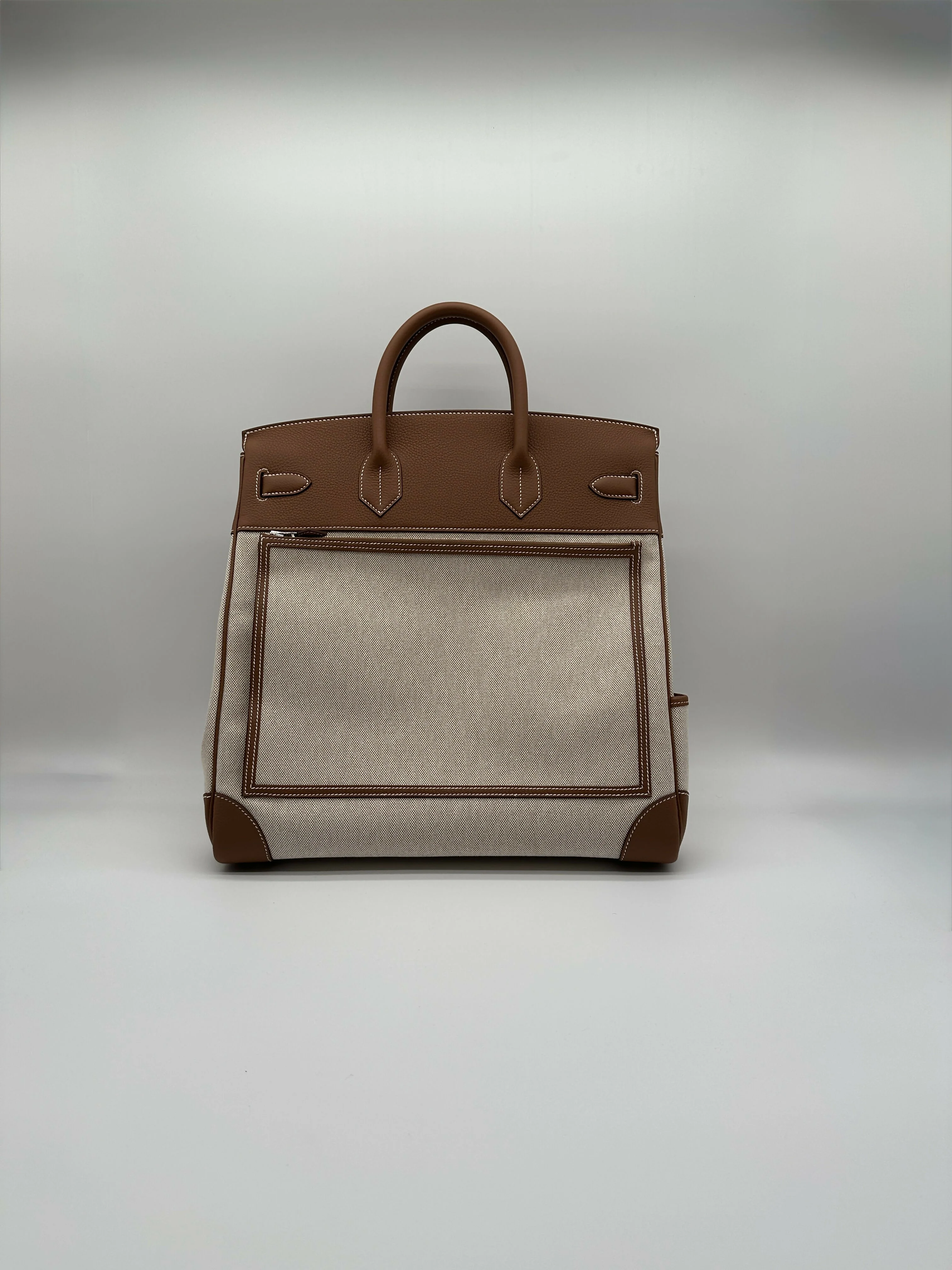 Hermès Haut à Courroies 40 Cargo Gold Togo and Toile PHW K 2025