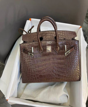 Hermes Birkin 20 Havana Matte Alligator Leather Palladium Hardware