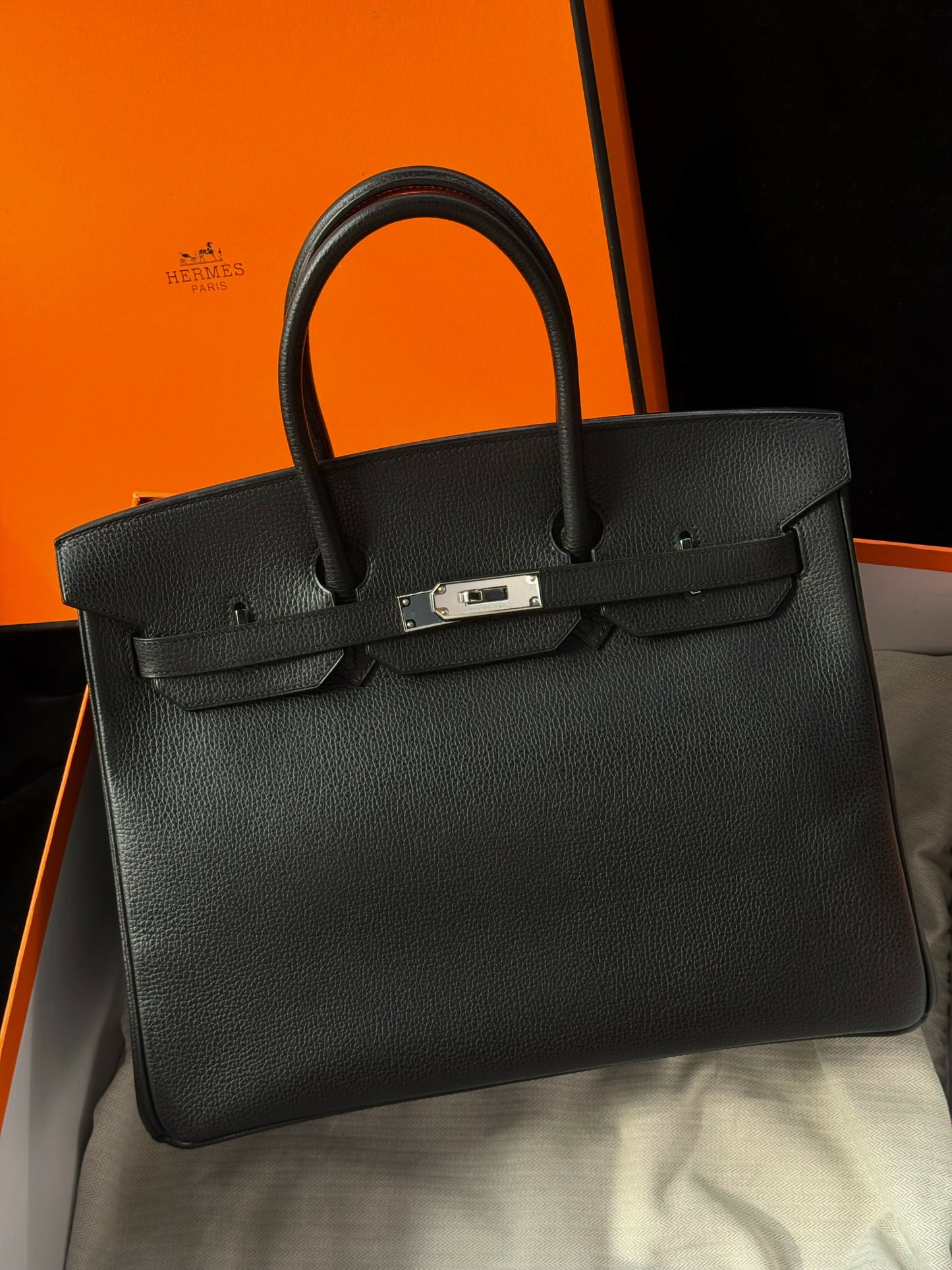 Hermès Birkin 35 Noir Togo Lisse with Palladium