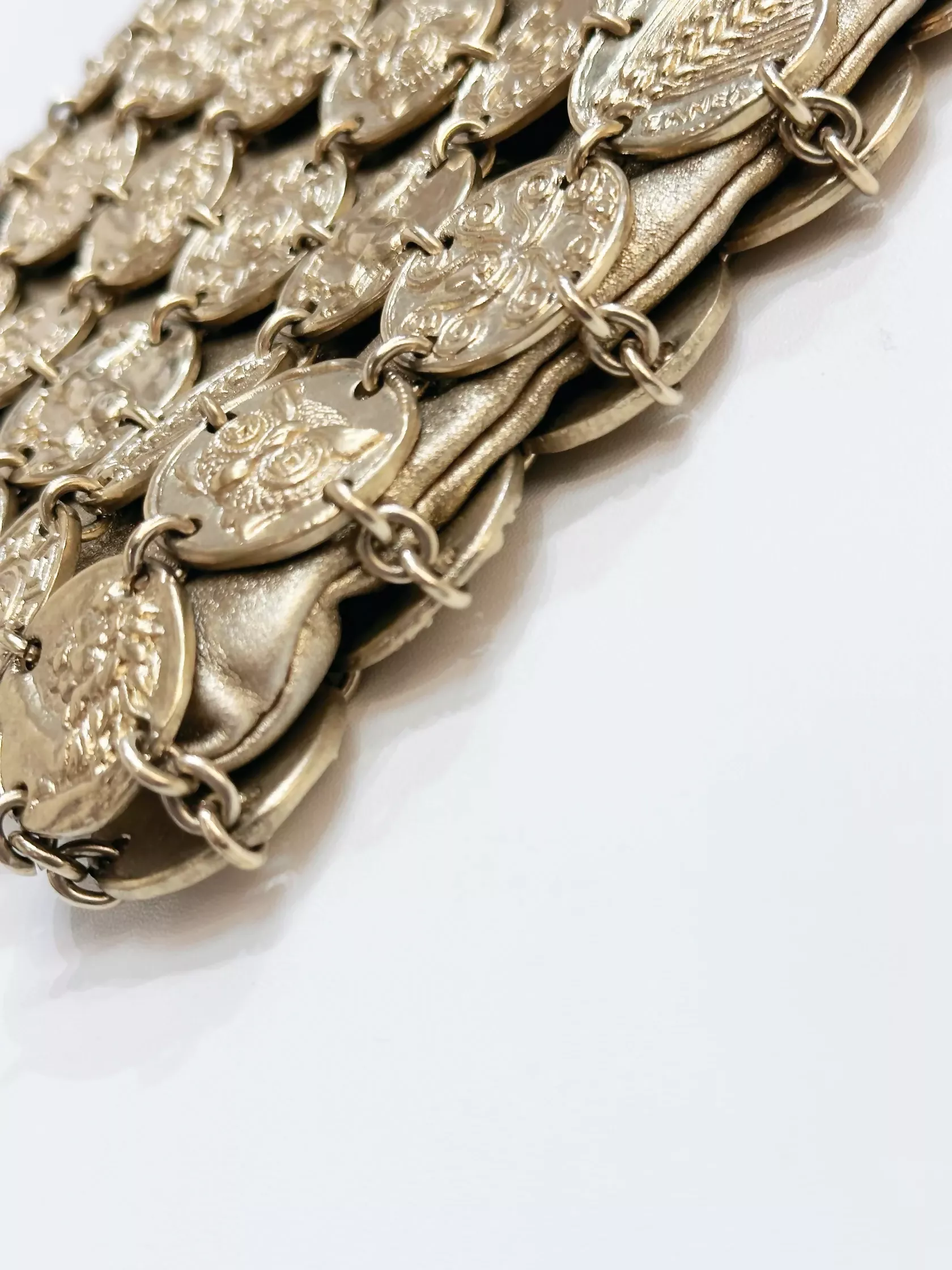 Chanel “Artemis” Gold Metal Coin Evening Bag with Chain Strap (2018)