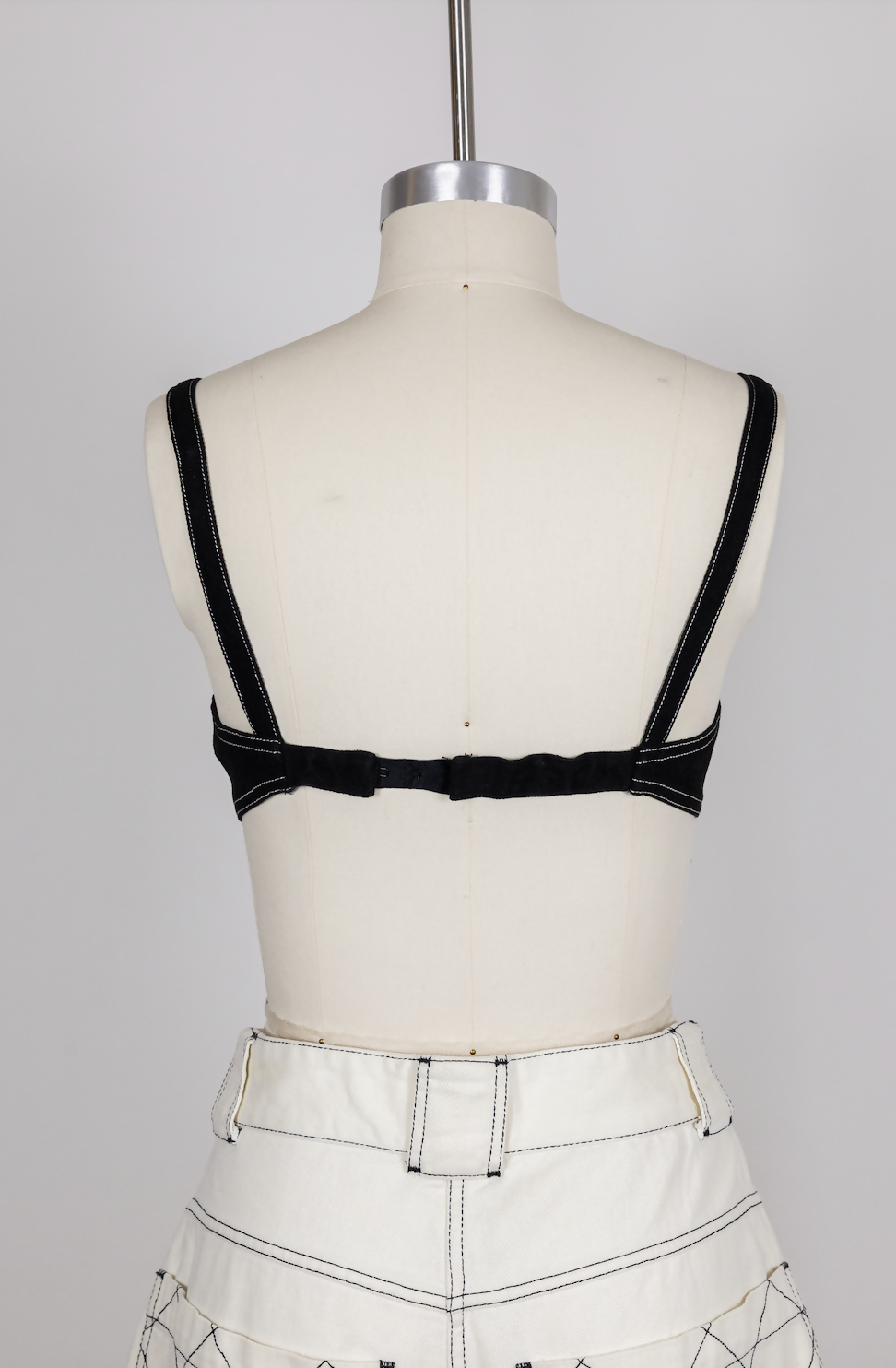 Chanel Vintage 1994 Spring/Summer Vintage Black Denim Bra Bustier