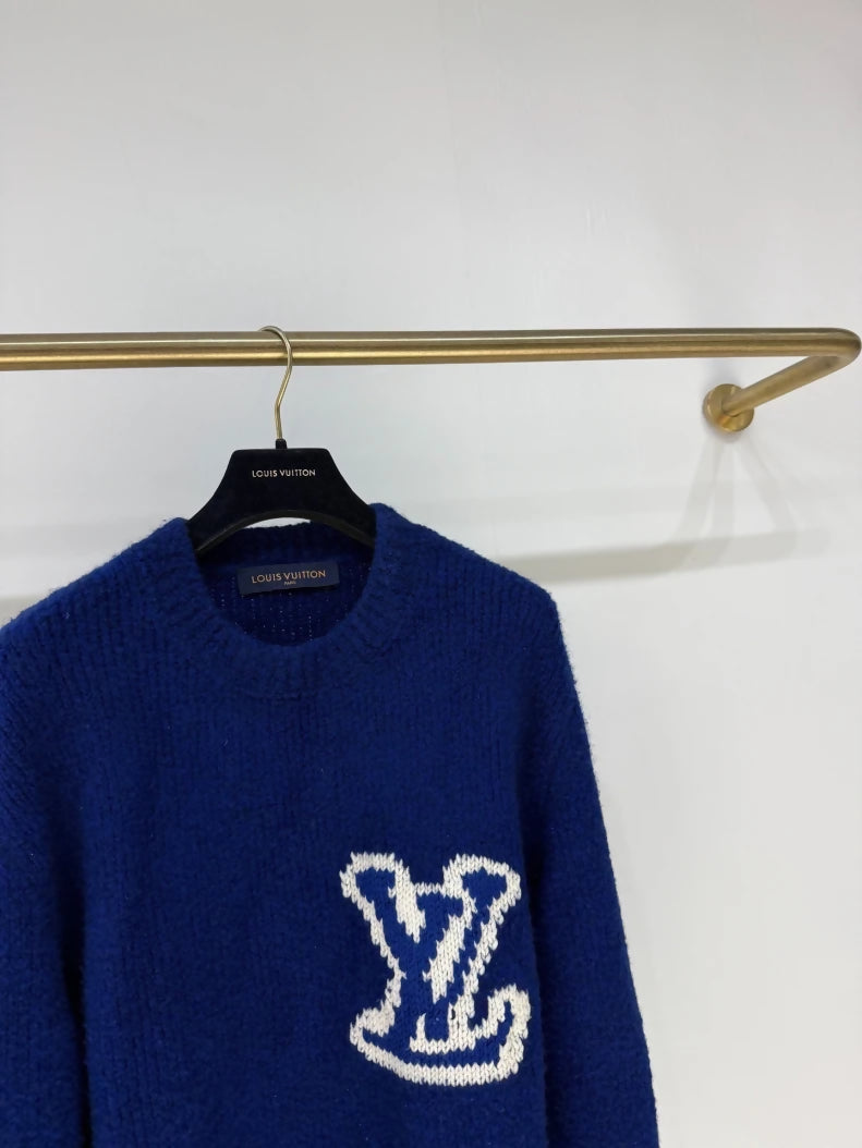 Louis Vuitton Blue shearling sweater