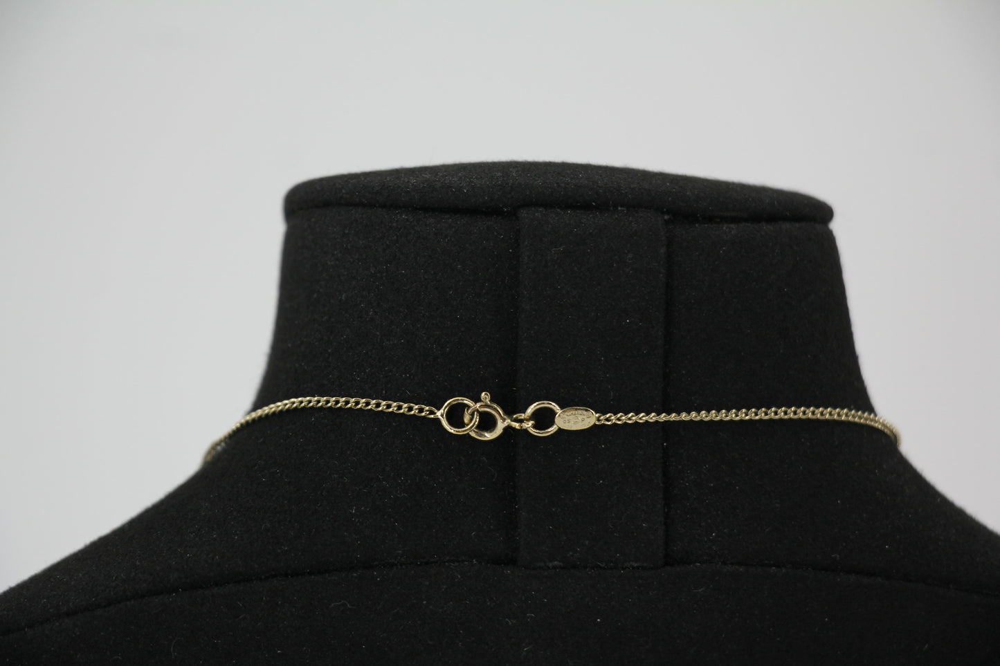 Chanel Vintage 05P Metal Doll Head  Red CC Necklace