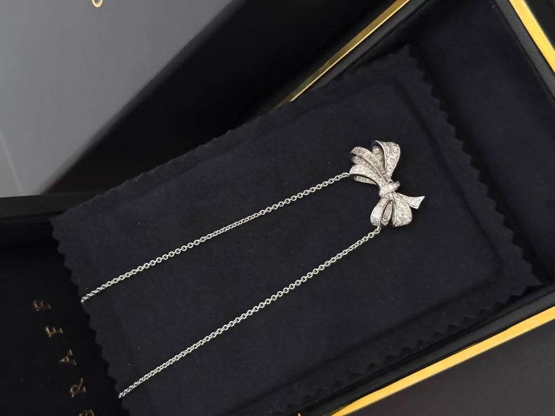 Graff Tildas Bow White Gold Diamond Necklace