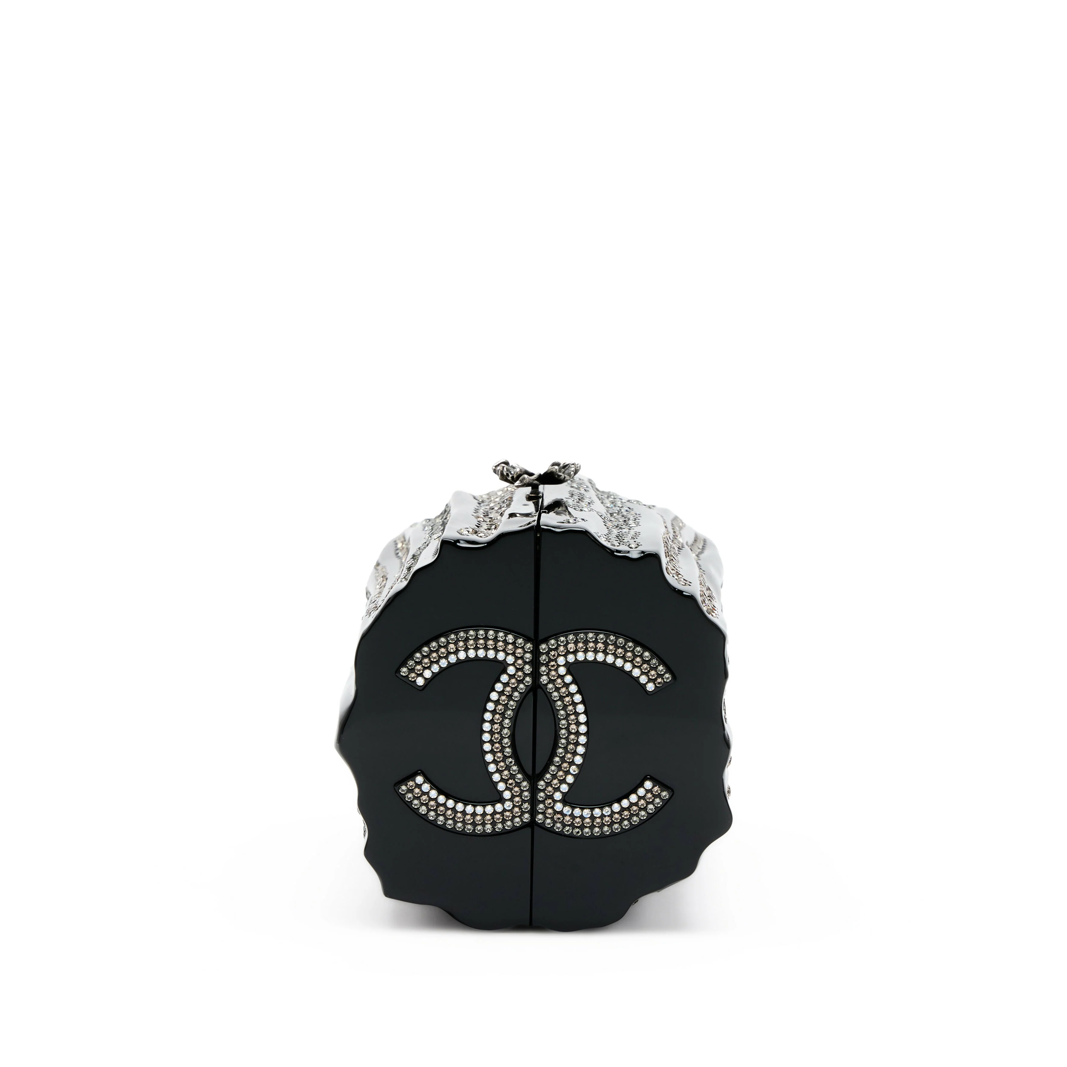 Chanel Black Plexiglass Strass CC Minaudière – 2018