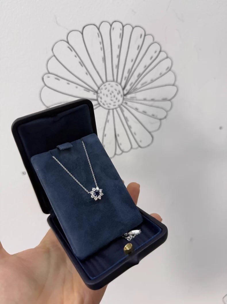 Harry Winston Sapphire Diamond Sunflower Necklace