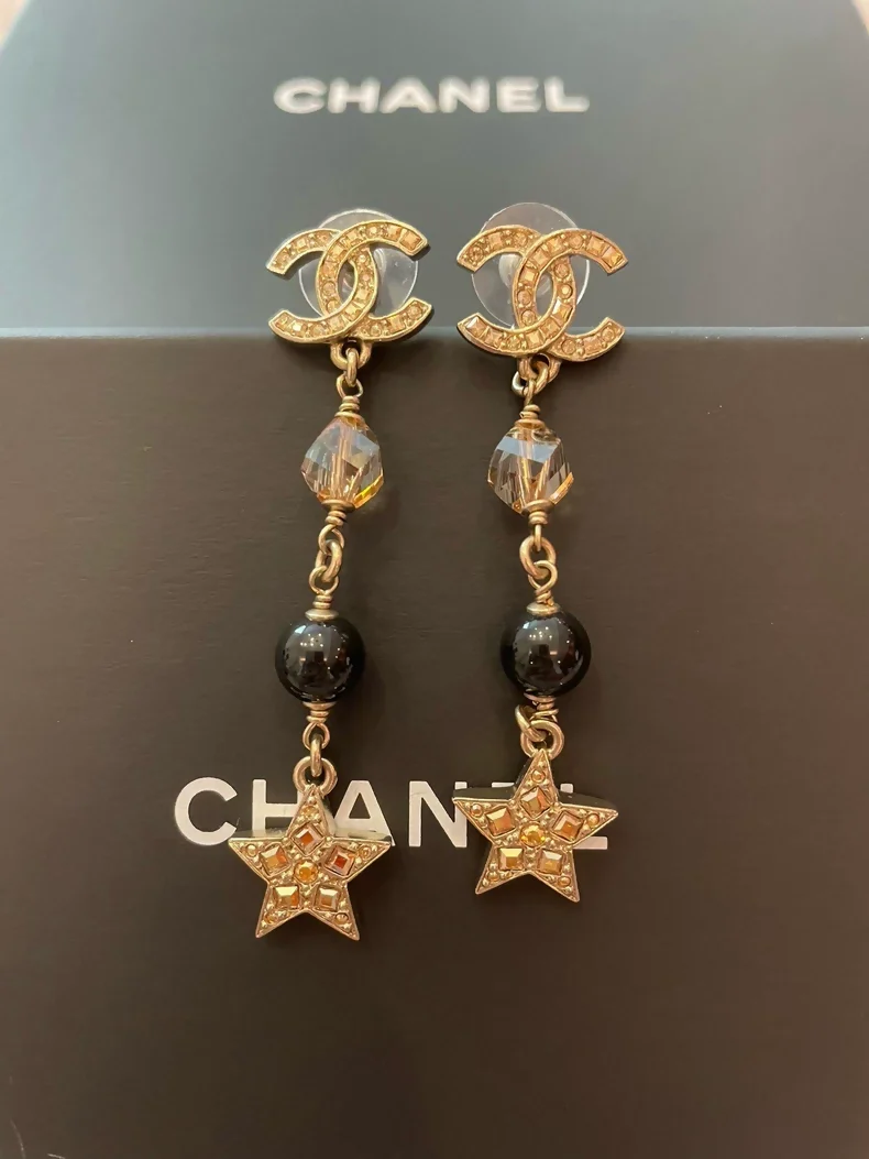 Chanel star tassel earrings