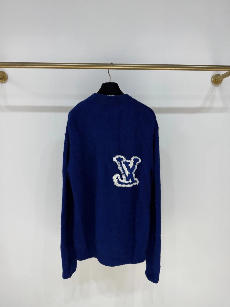 Louis Vuitton Blue shearling sweater