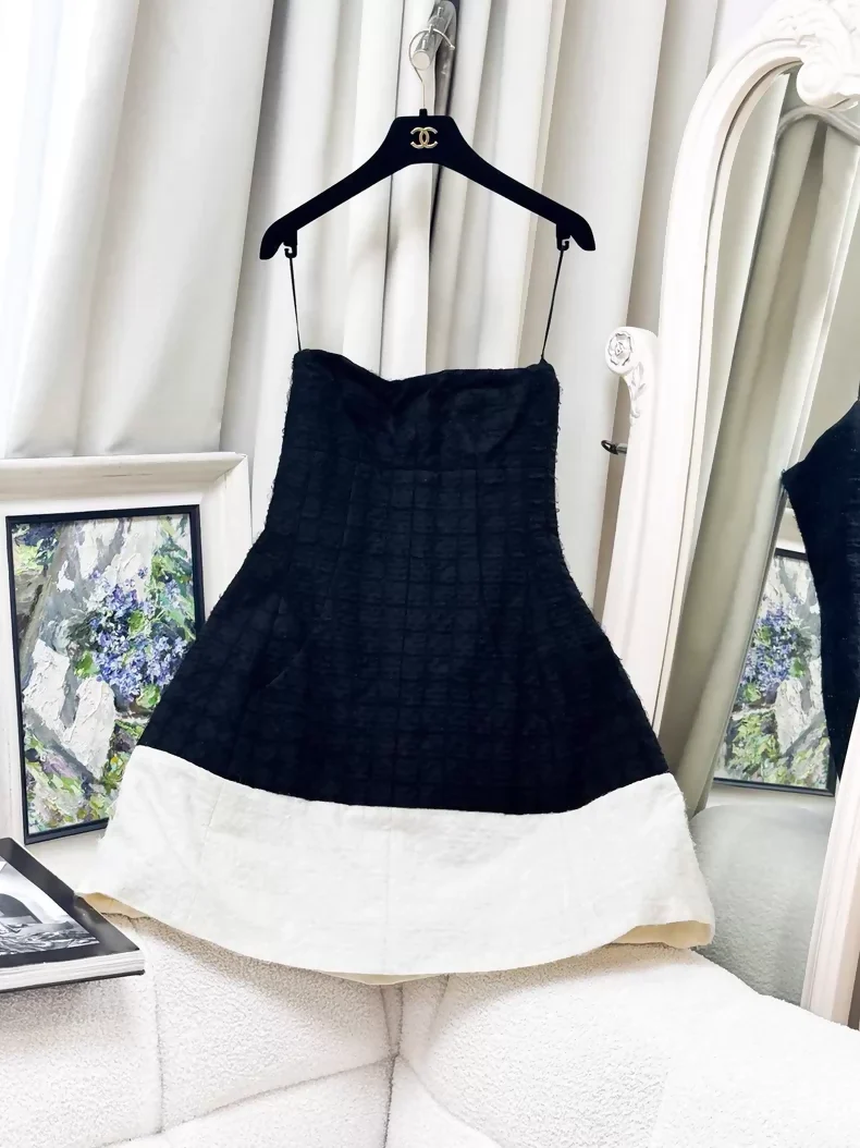 Chanel 10S Black and White Dress