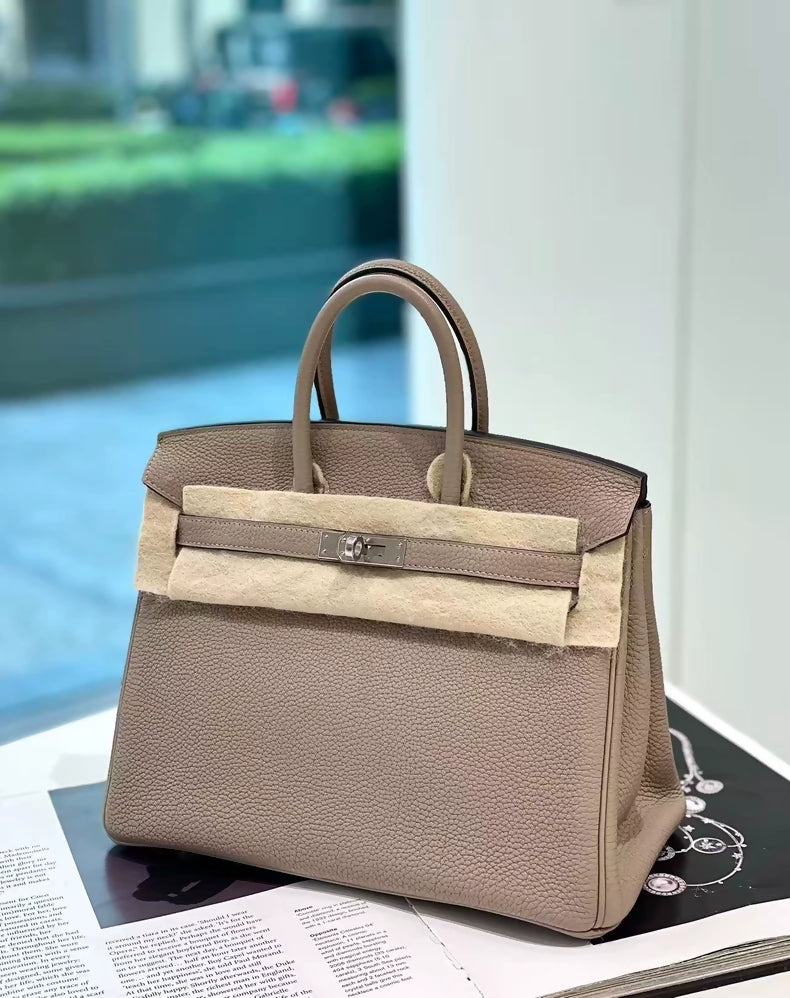 Hermes Birkin 25 Gris Asphalt Togo Leather Palladium Hardware