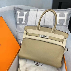 Hermes birkin 30 trench Togo Leather Palladium Hardware