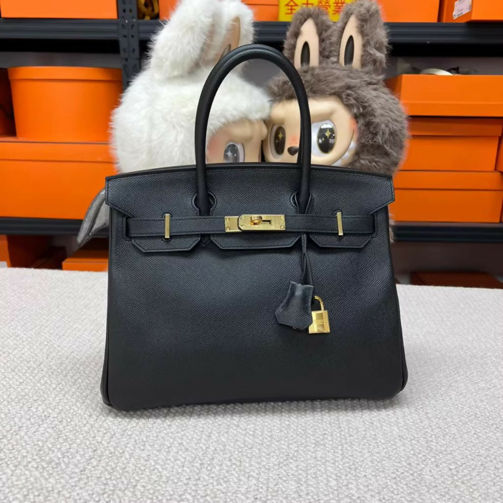 Hermès Birkin 30 – Platinum Black  Gold Epsom Leather (3)