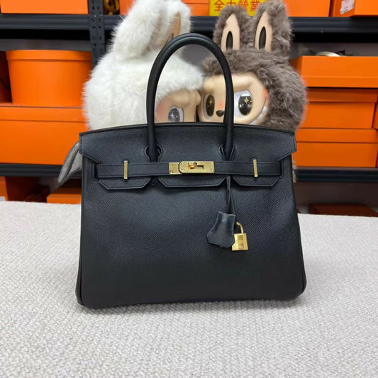 Hermès Birkin 30 – Platinum Black  Gold Epsom Leather (3)