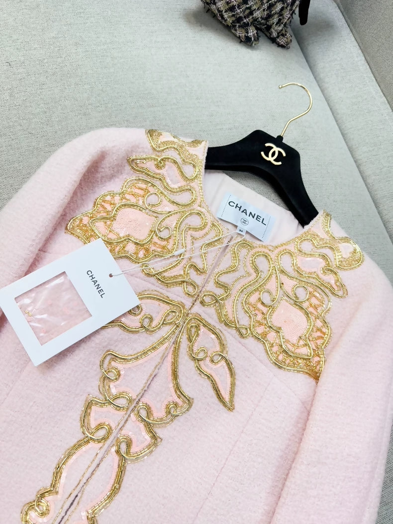 Chanel rare pink embroidered jacket