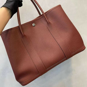 Hermès Garden Party 36 Bordeaux Red Tote Bag with palladium hardware