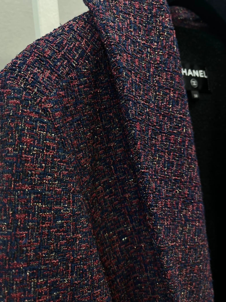 Chanel purple tweed jacket