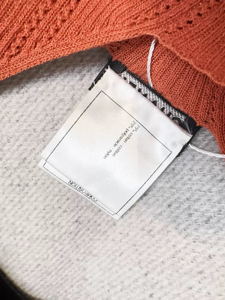Chanel orange knit top