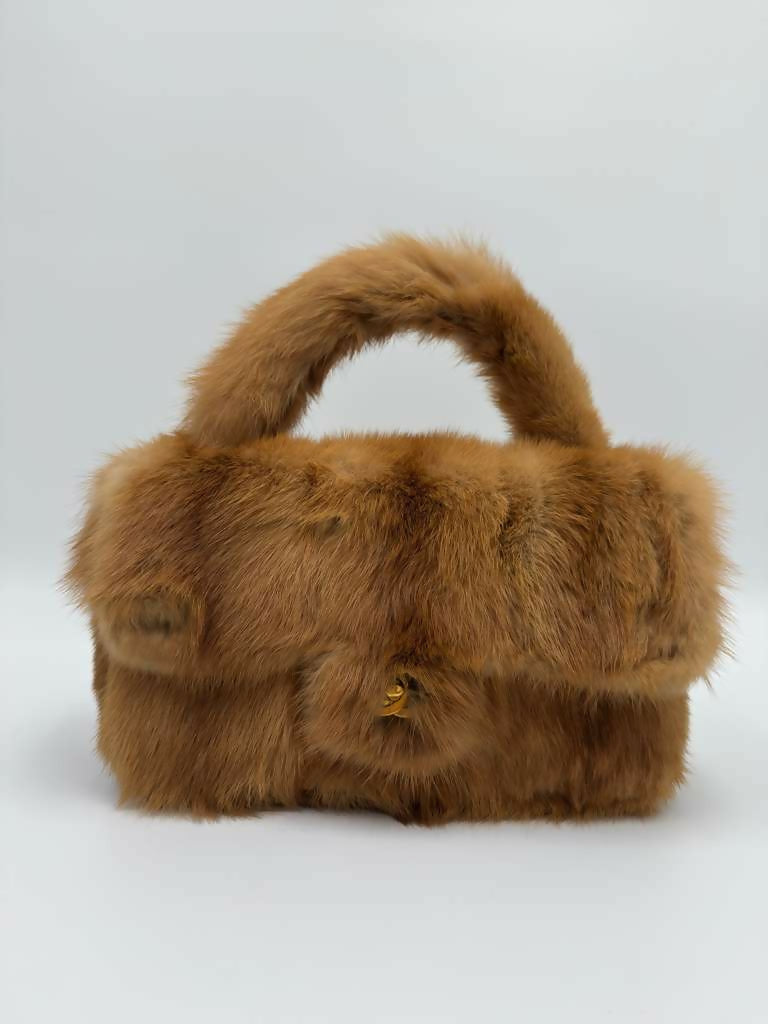 Chanel Vintage 1994 Mink Fur Top Handle Bag
