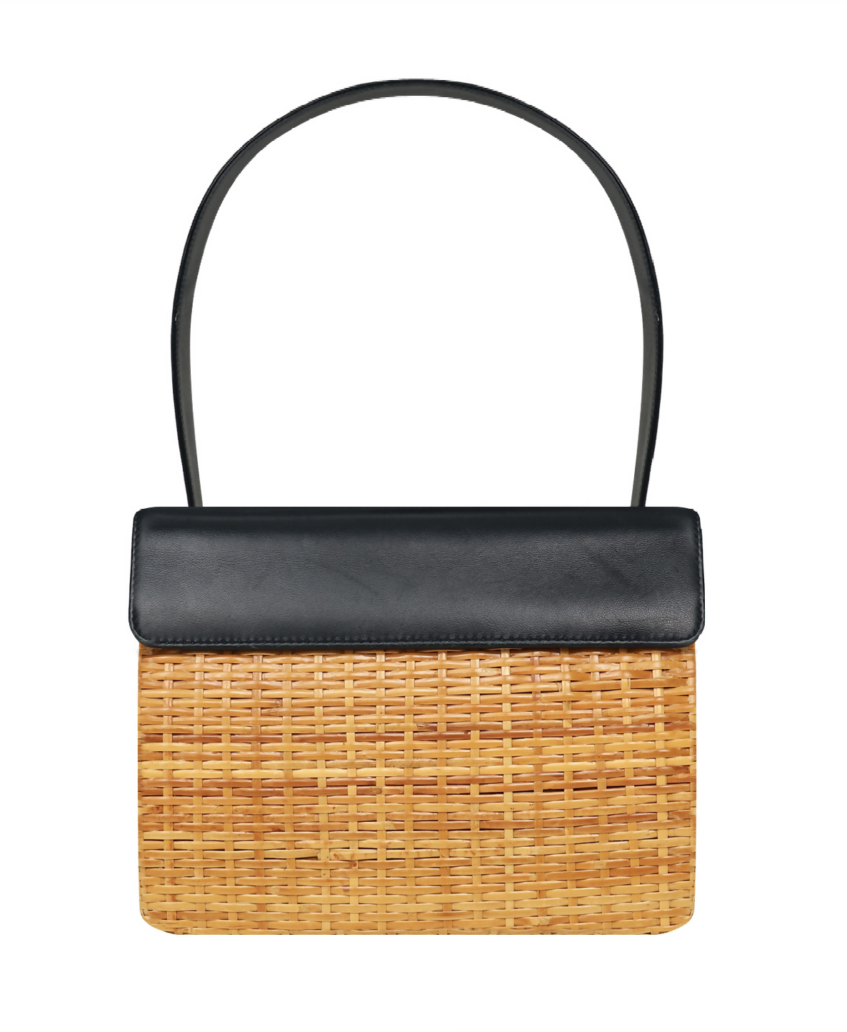 Chanel Vintage 1998 Calfskin Rattan Basket Flap Bag