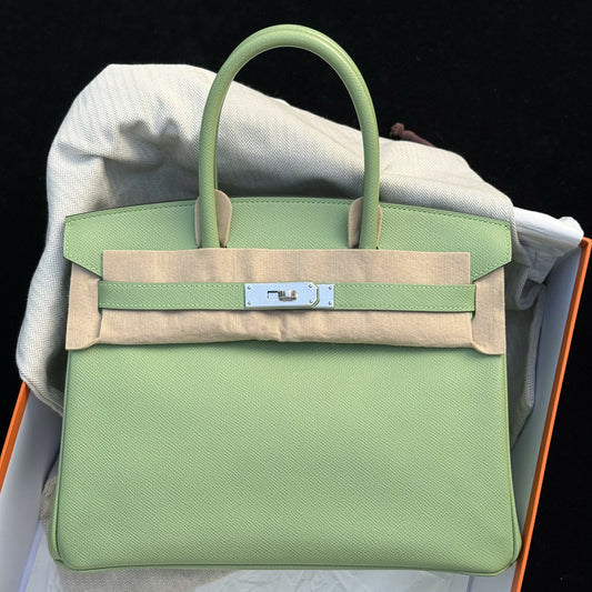 Hermès Birkin 30 Vert Criquet Epsom with Palladium Hardware