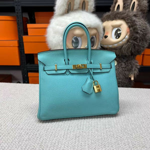 Hermès Birkin 25 3P Bleu Atoll Togo Leather Gold hardware