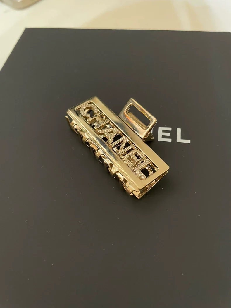 Chanel logo gold hair clip is extremely rare