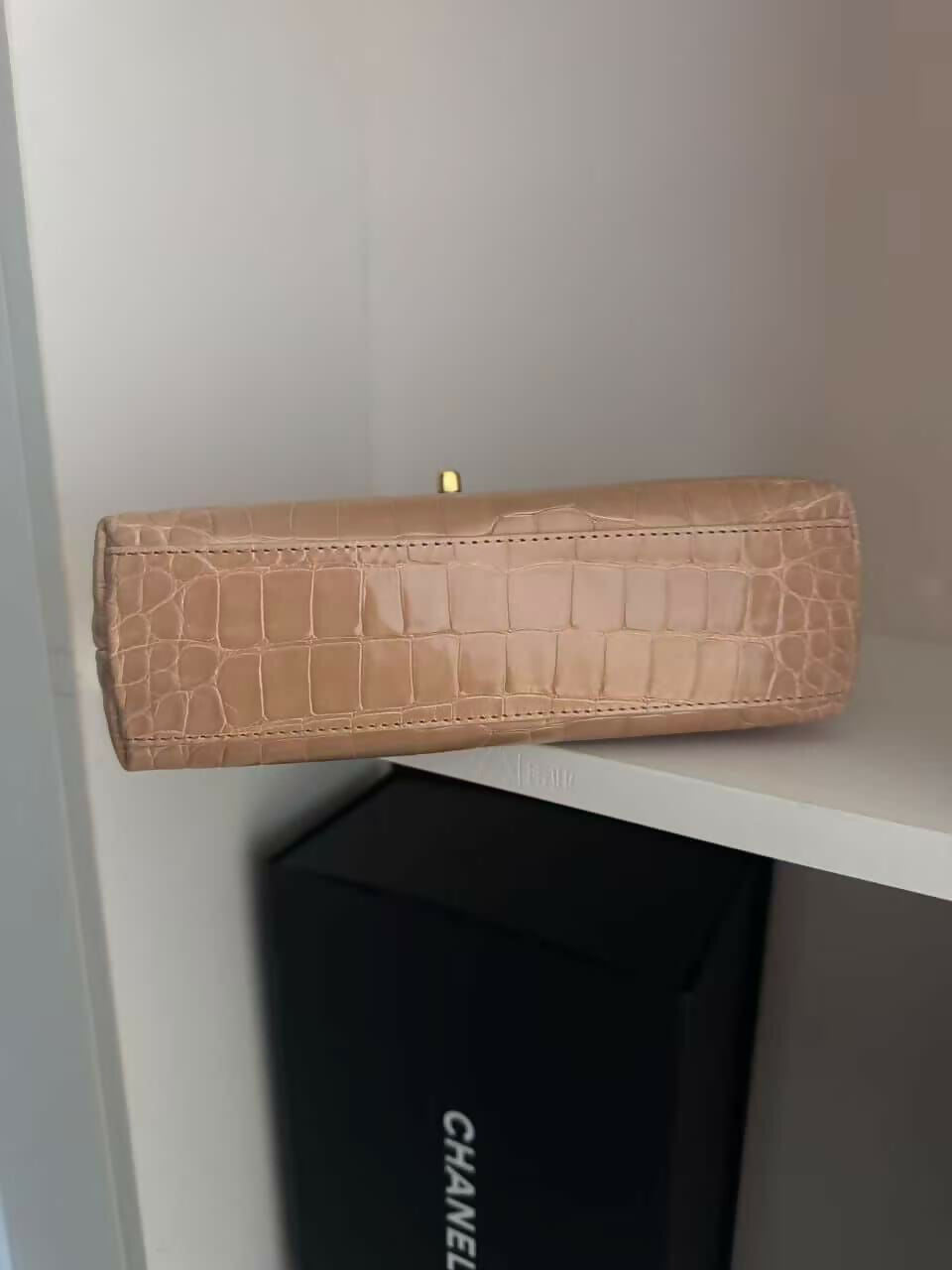 Chanel Vintage Mini Top Handle in Blush Alligator (Series 2)