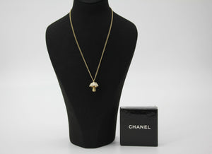 Chanel Vintage 03S Metal White Mushroom Necklace