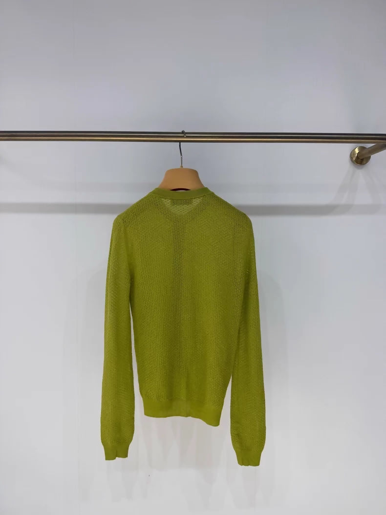 Miumiu 25 Green Cashmere Cardigan