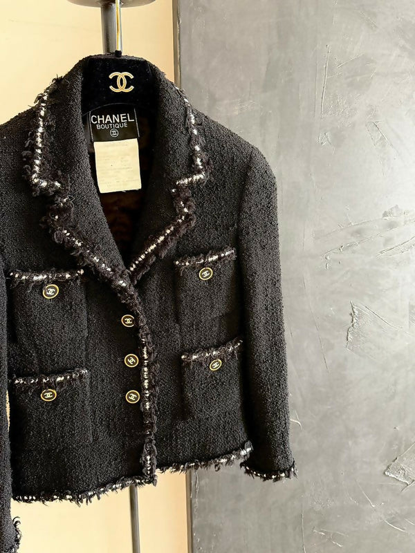 Chanel Vintage 1994 Black Vintage Museum Jacket