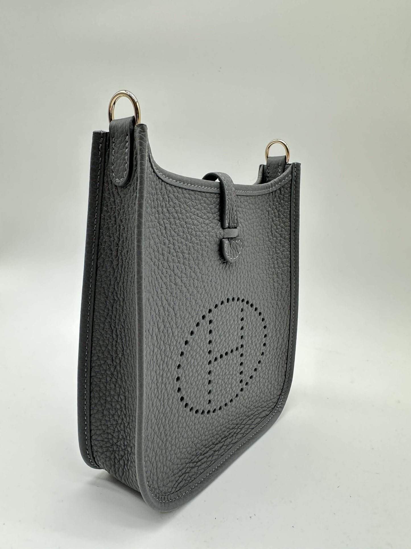 Hermès Mini Evelyne Ardoise GHW W 2025