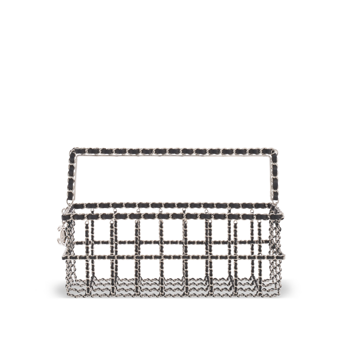 Chanel Supermarket Runway Metal  Black Lambskin Shopping Basket, 2014