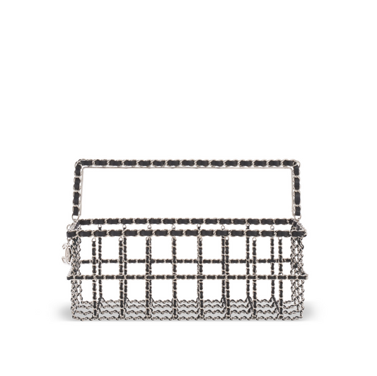Chanel Supermarket Runway Metal  Black Lambskin Shopping Basket, 2014
