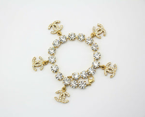 Chanel Vintage 95A Rhinestone Barbie Collarbone Bracelet